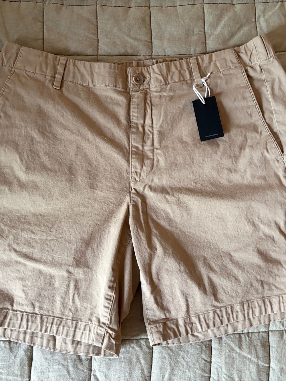 Bonobos Flat Front Chino Shorts in Khaki Men’s Large - NWT